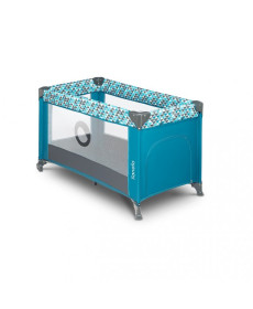 Ліжечко-манеж Lionelo Stefi Green Turquoise 64 х 124 х 73 см - синій
