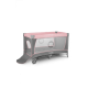 Ліжечко-манеж Lionelo Flower Flamingo 84 х 125 х 41 см - рожево-сірий