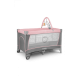 Ліжечко-манеж Lionelo Flower Flamingo 84 х 125 х 41 см - рожево-сірий