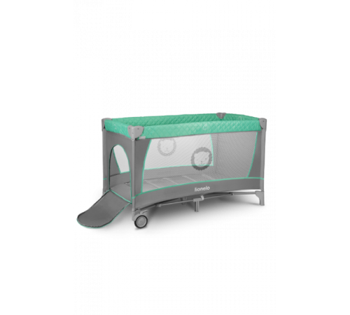 Ліжечко-манеж Lionelo Flower Turquoise 84 х 125 х 41 см - сіро-бірюзовий Ліжечко-манеж Lionelo Flower Turquoise 84 х 125 х 41 см - сіро-бірюзовий