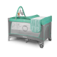 Ліжечко-манеж Lionelo Flower Turquoise 84 х 125 х 41 см - сіро-бірюзовий