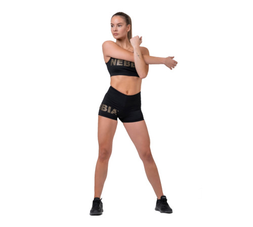 Жіночі шорти Nebbia Gold Print 828 - чорний/XS Жіночі шорти Nebbia Gold Print 828 - чорний/XS