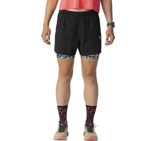 Шорти жіночі Dynafit TRAIL 2в1 W 71921 0912 розмір M - чорно-коричневі