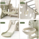 Дитяча гірка inSPORTline Climbino, 133,7 x 255,3 x 108 см, зелена