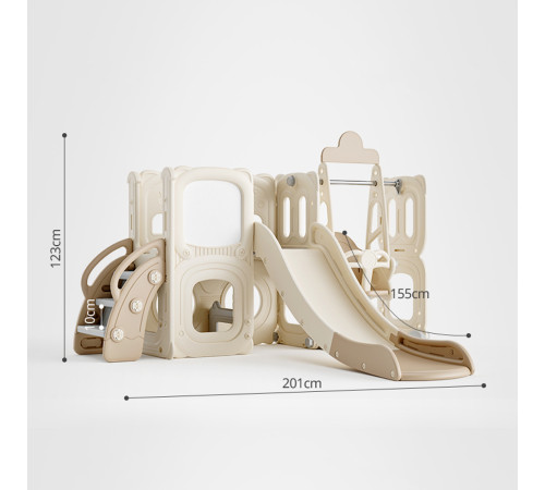Дитячий ігровий майданчик Playground inSPORTline Nikino 123 x 201 x 207 см, бежевий