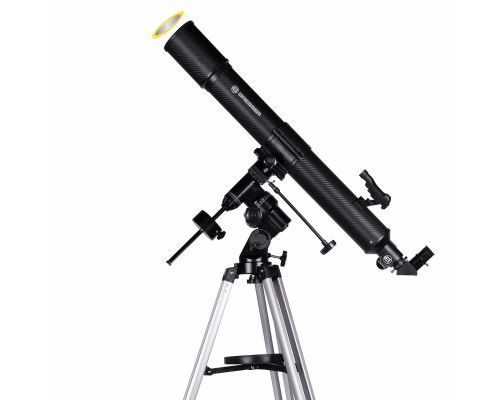 Телескоп Bresser Quasar 80/900 EQ Refractor Solar Carbon з сонячним фільтром і адаптером для смартфона (4780909)