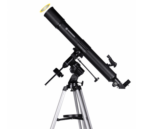 Телескоп Bresser Quasar 80/900 EQ Refractor Solar Carbon з сонячним фільтром і адаптером для смартфона (4780909)