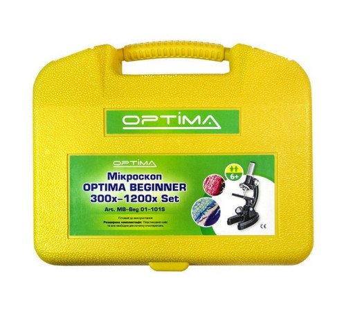 Мікроскоп Optima Beginner 300x-1200x подарунковий набір (MB-beg 01-101S)