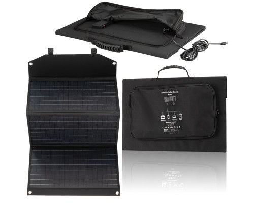 Портативний зарядний пристрій сонячна панель Bresser Mobile Solar Charger 90 Watt USB DC (3810060)