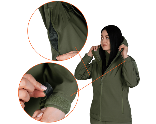 Жіноча куртка Stalker SoftShell Олива (7441), XL