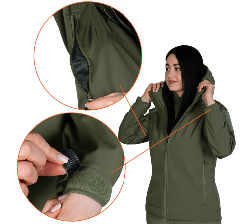 Жіноча куртка Stalker SoftShell Олива (7441), XL