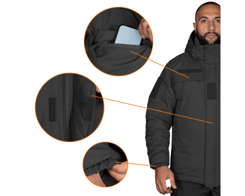 Зимова куртка Patrol System 3.0 Nylon Taslan Чорна (7273), XXXL