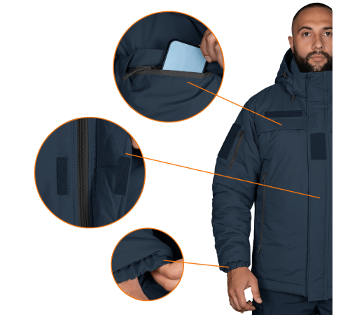 Зимова куртка Patrol System 3.0 Nylon Taslan Синя (7281), L Зимова куртка Patrol System 3.0 Nylon Taslan Синя (7281), L