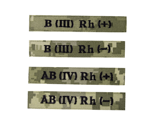 Патч/липучка "Група Крові" Піксель (7737), 1-