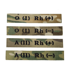 Патч/липучка "Група Крові" Multicam (7729), 1+