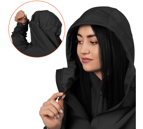 Жіноча куртка Stalker SoftShell Чорна (7442), M