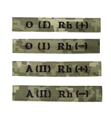 Патч/липучка "Група Крові" Піксель  (7737), 1+