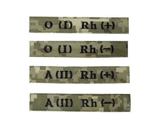 Патч/липучка "Група Крові" Піксель (7737), 1+
