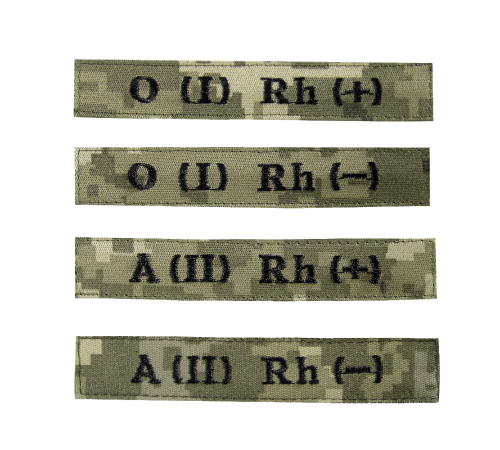 Патч/липучка "Група Крові" Піксель (7737), 1+