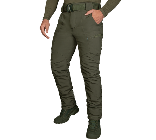 Зимові штани SoftShell Олива (6614), S Зимові штани SoftShell Олива (6614), S