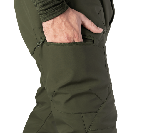Зимові штани SoftShell Олива (6614), S Зимові штани SoftShell Олива (6614), S