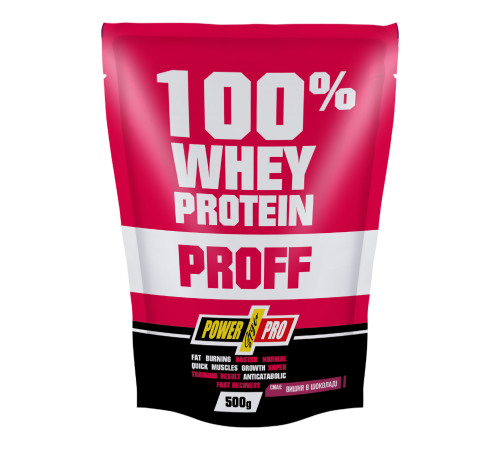 100% Whey Protein Proff Power Pro - 500g Chocolate Cherry