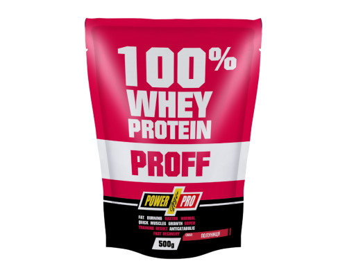 100% Whey Protein Proff Power Pro - 500g Strawberry