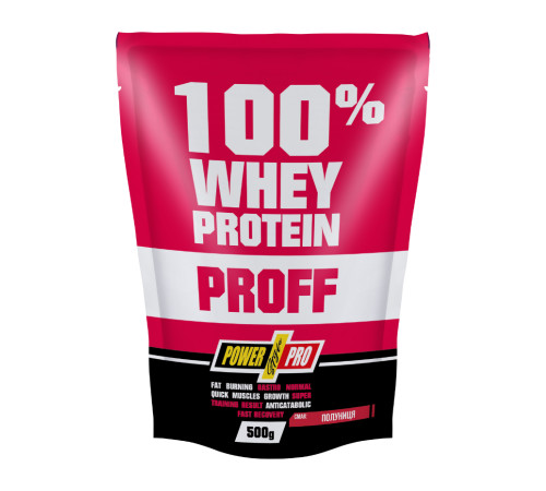 100% Whey Protein Proff Power Pro - 500g Strawberry