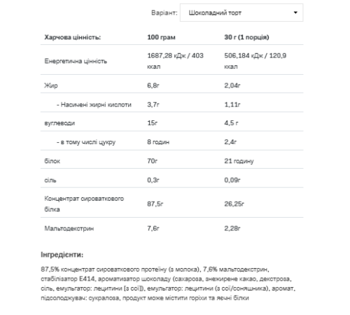 Протеїн Whey Protein - 2270г Шоколадна нуга Протеїн Whey Protein - 2270г Шоколадна нуга