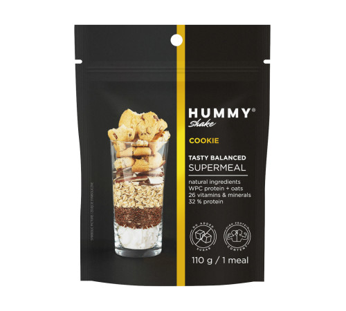 Шейк Hummy Shake Tasty Balanced Supermeal - 110г Печиво Шейк Hummy Shake Tasty Balanced Supermeal - 110г Печиво