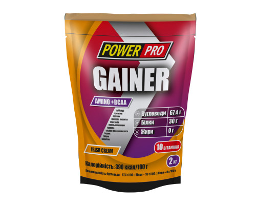 Gainer Power Pro - 2000g Irish Cream