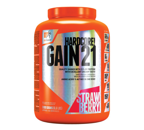 Hardcore Gain21 Extrifit - 3000g Strawberry Hardcore Gain21 Extrifit - 3000g Strawberry