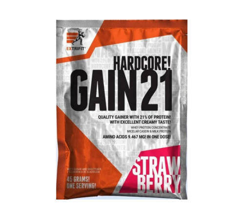 Hardcore Gain 21 Extrifit - 45g Strawberry