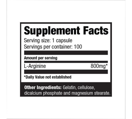 Arginine Power 800 mg - 100 caps Arginine Power 800 mg - 100 caps