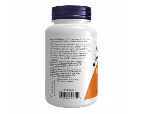 L-Phenylalanine 500mg Now Foods - 120 vcaps