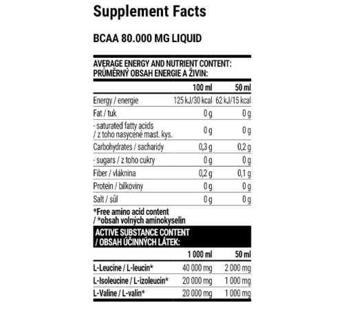 BCAA 80.000 Liquid - 1000ml Apple BCAA 80.000 Liquid - 1000ml Apple