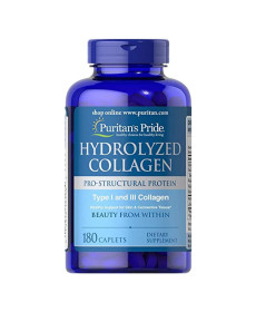 Hydrolyzed Collagen Pro - Structural Protein Type 1 and 3 Collagen - 180caps