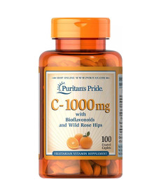 Vitamin C - 1000 mg with Bioflavonoids and Rose Hips - 100tabs