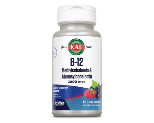 Вітамін B-12 Methylcobalamin and Adenosylcobalamin 2000mcg - 60 таблеток