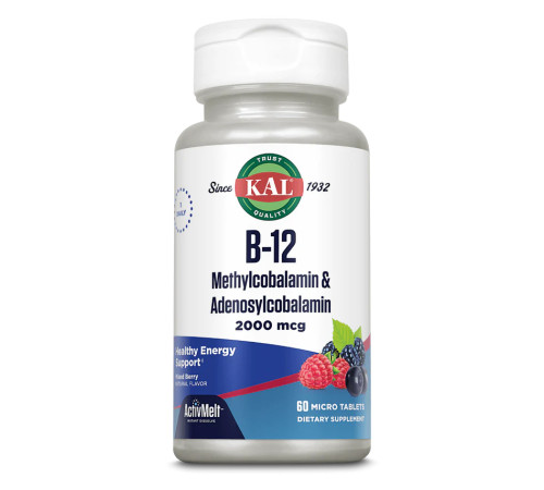 Вітамін B-12 Methylcobalamin and Adenosylcobalamin 2000mcg - 60 таблеток Вітамін B-12 Methylcobalamin and Adenosylcobalamin 2000mcg - 60 таблеток