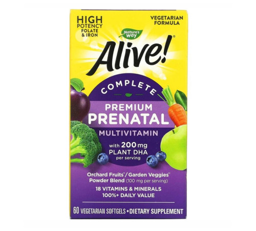 Alive! Nature's Way Prenatal Multi - 60 softgels