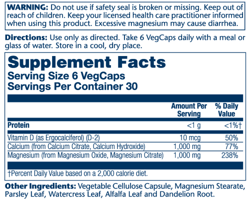 Кальцій та Магній Цитрат (Cal-Mag Citrate) 180 капсул