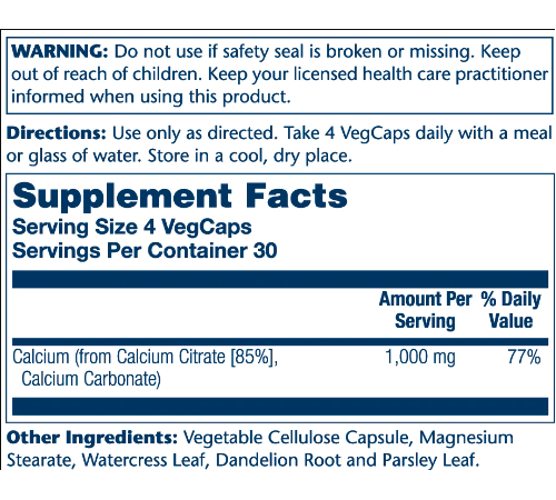 Цитрат кальцію (Calcium Citrate) 1000мг - 120 капсул