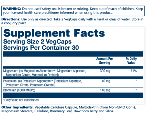 Magnesium & Potassium Asporotate - 60 vcaps