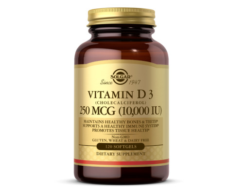 Вітамін Vitamin D3 250мкг (10 000IU) - 120 капсул