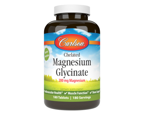 Дієтична добавка Chelated Magnesium Glycinate - 180 таблеток