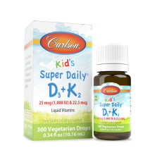 Дитячі вітаміни Kids Super Daily D3+K2 - 360 крапель