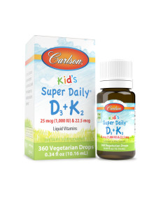 Дитячі вітаміни Kids Super Daily D3+K2 - 360 крапель