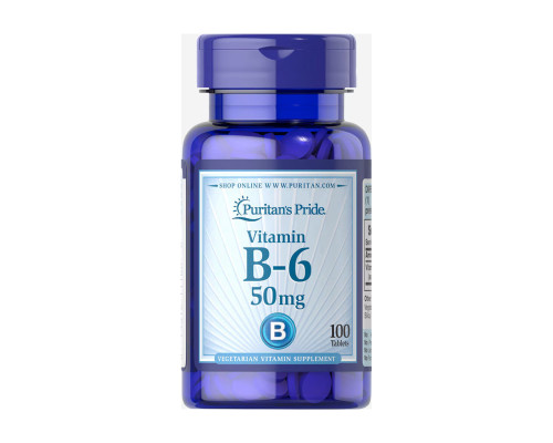 Вітамін Vitamin B-6 (Pyridoxine Hydrochloride) 50мг - 100 таблеток