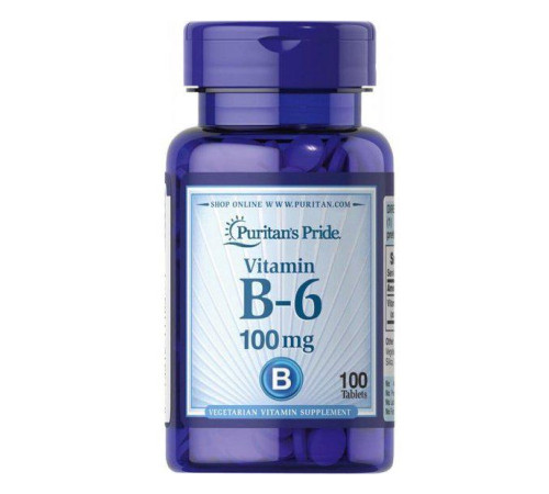 Вітамін Vitamin B-6 (Pyridoxine Hydrochloride) 100мг - 100 таблеток